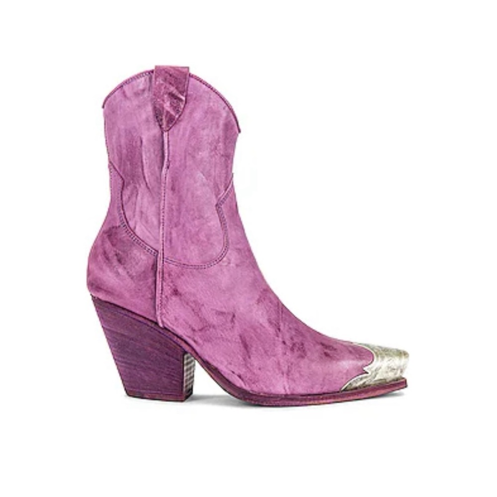 NWOT Free People Brayden Western Boots in Purple  Size 7